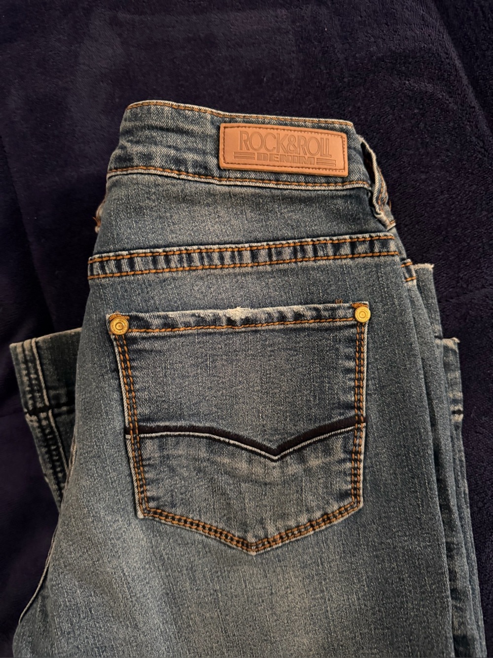 Women's Blue Jeans - Rock & Roll western jeans bootcut